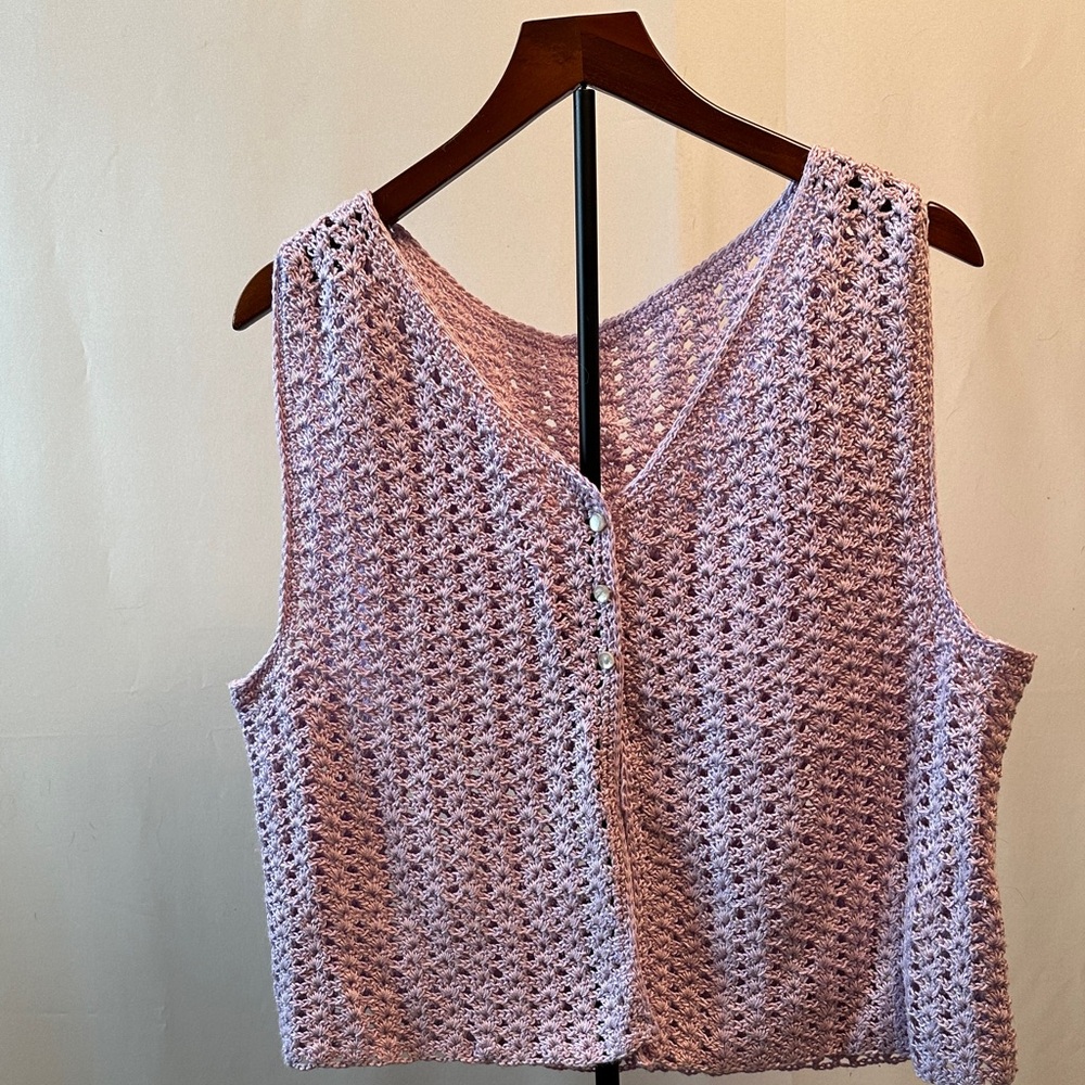 Lavender Knit Sleeveless Top